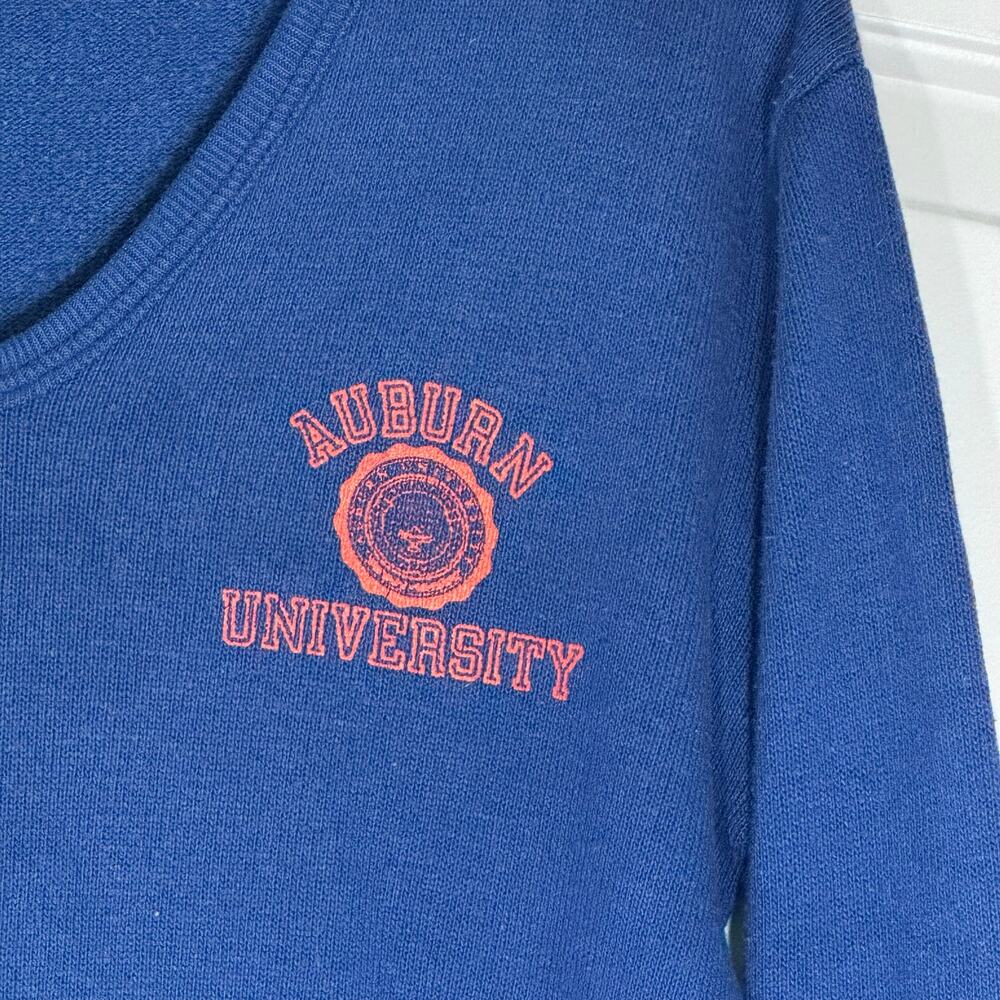 Vintage JanSport Auburn University Sweater made in USA Blue and Orange 90s